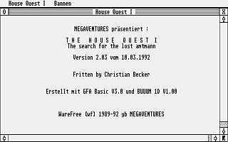 House Quest I (The): The Search for the Lost Antmann — screenshot 1